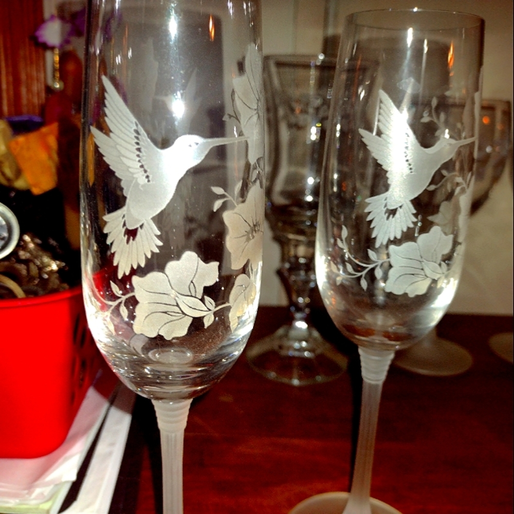 Champaign and Wine Glasses